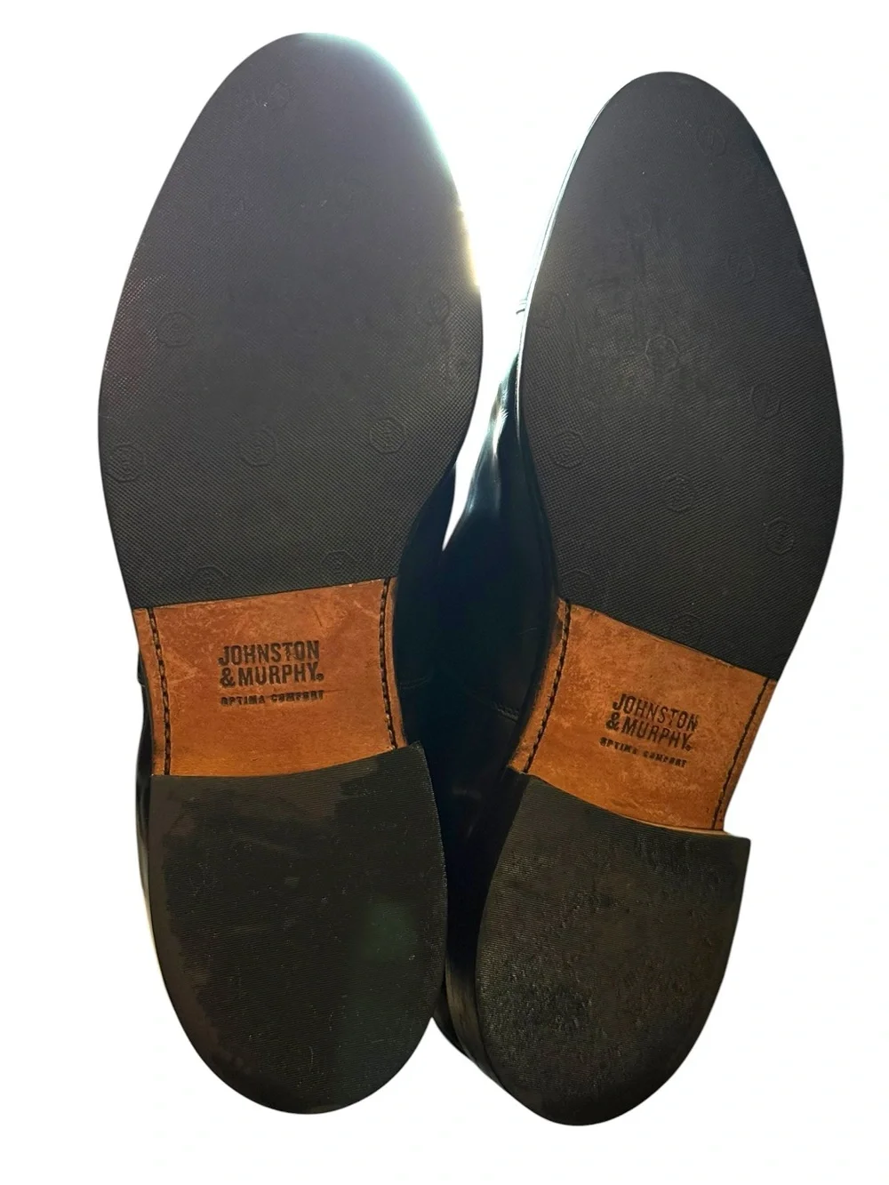Johnston & Murphy Optima Comfort Black Leather Cap Toe Oxford Dress Shoes 13 E/C